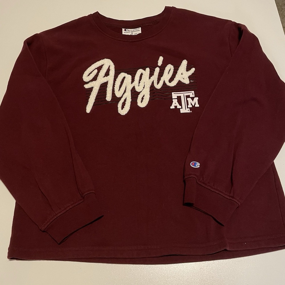 Texas A&M Aggies Champion Athleticwear Maroon Pullover Sweater Size M
